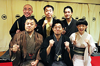 上段左から、桂雀太、立川吉笑、春風亭昇羊、下段左から、月亭太遊、柳亭小痴楽、桂二葉