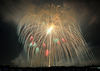 こうのす花火大会 正四尺玉打ち上げの模様