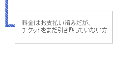 料金はお支払い済みだが、チケットをまだ引き取っていない方