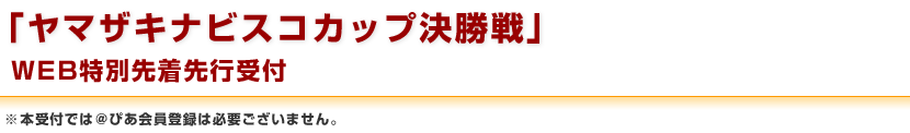 「ヤマザキナビスコカップ決勝戦」WEB特別先着先行受付