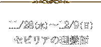 11/28(水)～12/9(日)セビリアの理髪師