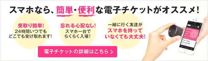 スマホなら、簡単・便利な電子チケットがオススメ!