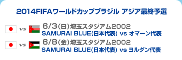 2014FIFAワールドカップブラジル　アジア最終予選