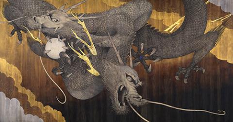 東叡山寛永寺根本中堂天井絵奉納記念「手塚雄二展 雲は龍に従う