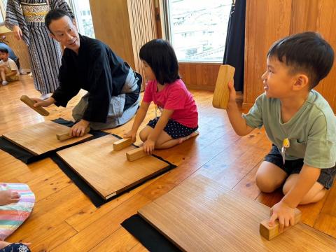 稽古場で体験しよう！伝統芸能！歌舞伎附け打ち体験講座　金沢
