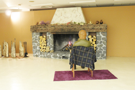 暖炉のシーンの再現エリア