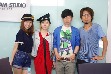 左から、May(Sweet Vacation)、ucio、TSUGE(ともにLIL)、Daichi(Sweet Vacation)