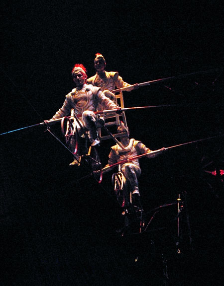 『KOOZA(クーザ)』公開リハーサルより。「ハイ・ワイヤー」