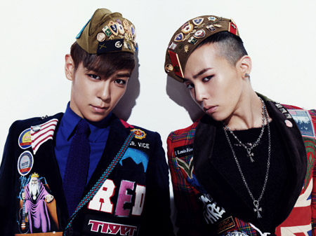 日本デビューするBIGBANG派生ユニット・GD&TOP 左からT.O.P、G-DRAGON