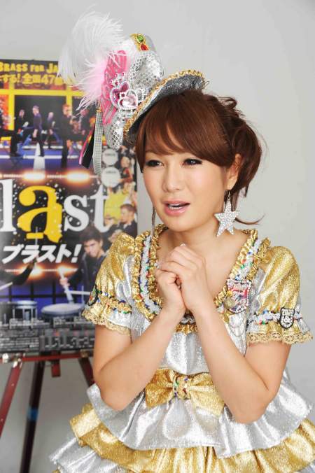 『ブラスト！』サポーターに就任したはるな愛　撮影：中川有紀子