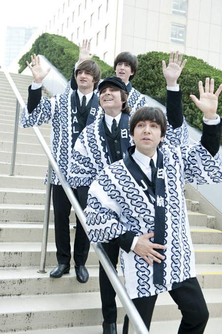 来日時の有名なカットも再現