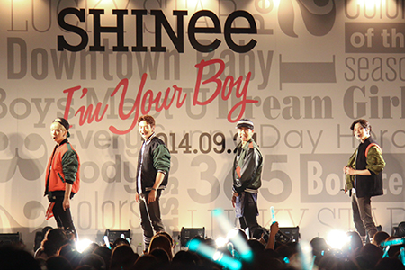 SHINee 左からジョンヒョン、ミンホ、オンユ、テミン