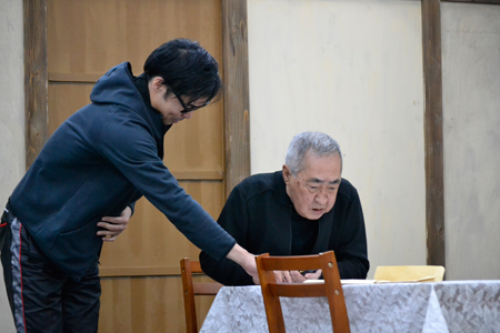 舞台『さくら色 オカンの嫁入り』稽古場より