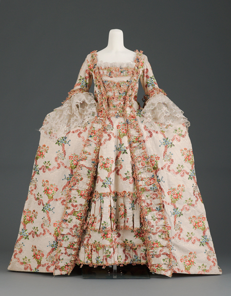 《ドレス（3つのパーツからなる）》1770年頃　The Elizabeth Day McCormick Collection 43.1643a-c