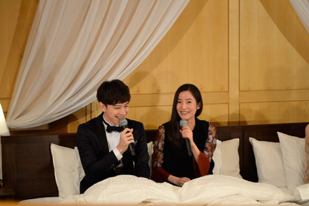（左から）ウエンツ瑛士、蓮佛美沙子