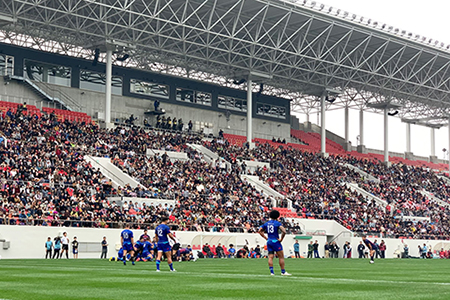近鉄ライナーズの花園での有観客試合は、2019年11月24日の豊田自動織機戦以来。