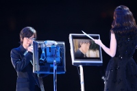 ぺ・ヨンジュンとチェ・ジウによるアフレコ (c) Digital Adventure