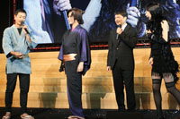 (左から)三田村邦彦、京本政樹、山崎邦正、椿鬼奴