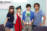 左から、May(Sweet Vacation)、ucio、TSUGE(ともにLIL)、Daichi(Sweet Vacation)