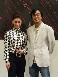 新国立劇場演劇『ヘッダ・ガーブレル』製作発表会見より。大地真央と益岡徹