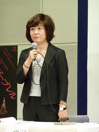 新国立劇場演劇『ヘッダ・ガーブレル』製作発表会見より。宮田慶子