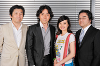 テノール歌手・秋川雅史、バリトン歌手・大島幾雄、ピアニスト・清水和音、ベッキー　写真：青柳聡