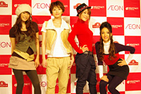 イオン『HEATFACT』新CM発表会に出席したSPEED　(左より)上原多香子、島袋寛子、今井絵理子、新垣仁絵