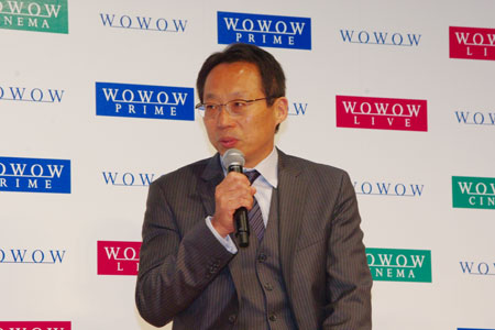 WOWOW 新ブランド発表記者会見より。岡田武史