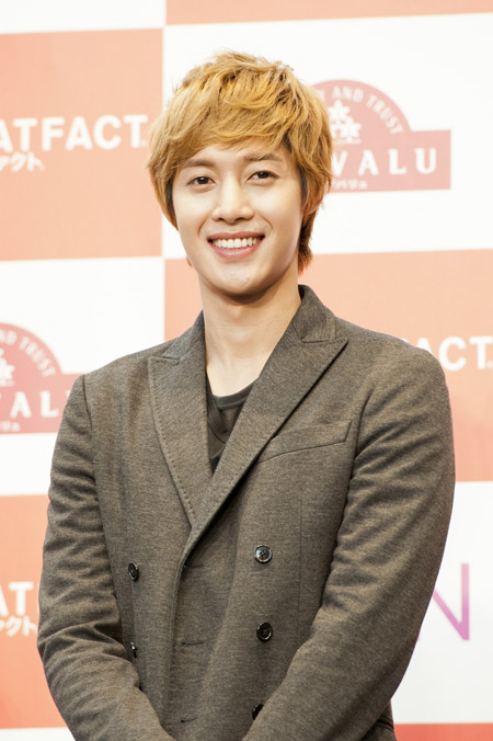 発表会に出席したキム・ヒョンジュン　撮影：平岩亨