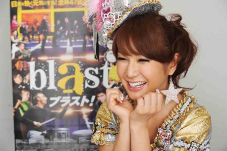 『ブラスト！』サポーターに就任したはるな愛　撮影：中川有紀子