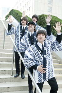 来日時の有名なカットも再現