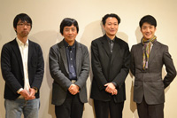左から、倉持裕、鵜山仁、白井晃、野村萬斎
