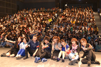 イベントより。左から、田野アサミ、田上真里奈、大河元気、蒼井翔太、阿澄佳奈、富田麻帆、植田圭輔、藤原祐規