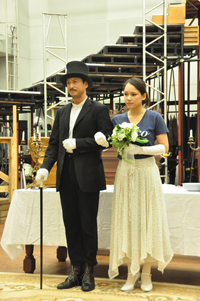 新国立劇場演劇『三文オペラ』稽古場より。　　撮影：黒豆直樹