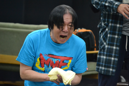 稽古場より。古田新太