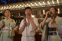 遼河はるひさん、桝谷周一郎シェフ、虻川美穂子さん