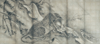 雪村筆　《龍虎図屏風》　6曲1双　各155.6×350.4cm　東京・根津美術館蔵【展示期間：4月25日（火）～5月21日（日）】
