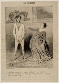 オノレ・ドーミエ《〈青鞜派〉第28図（『シャリヴァリ』1844年5月23日）》1844年　Bequest of William Perkins Babcock 00.1971.28