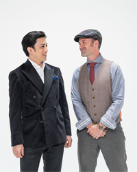（画像左から）十代目松本幸四郎、アダム・エドッシー　撮影:引地信彦