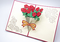 バラの花束（1320円 12.7×17.8cm）