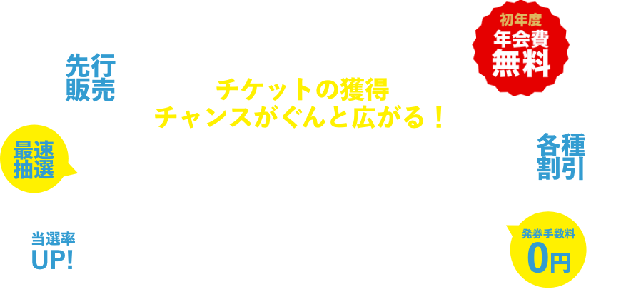 チケットの獲得チャンスがぐんと広がる！＼チケットを買うなら／ぴあカード