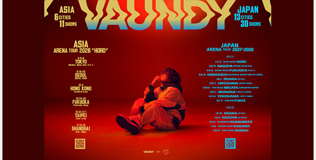 Vaundy ASIA ARENA TOUR 2026 “HORO”