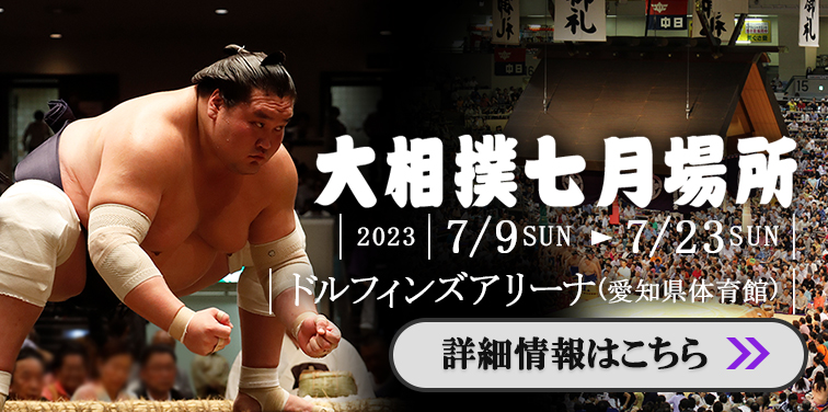 大相撲名古屋場所 7/22金 13日目 テーブル付き2人マスC席 ペア2