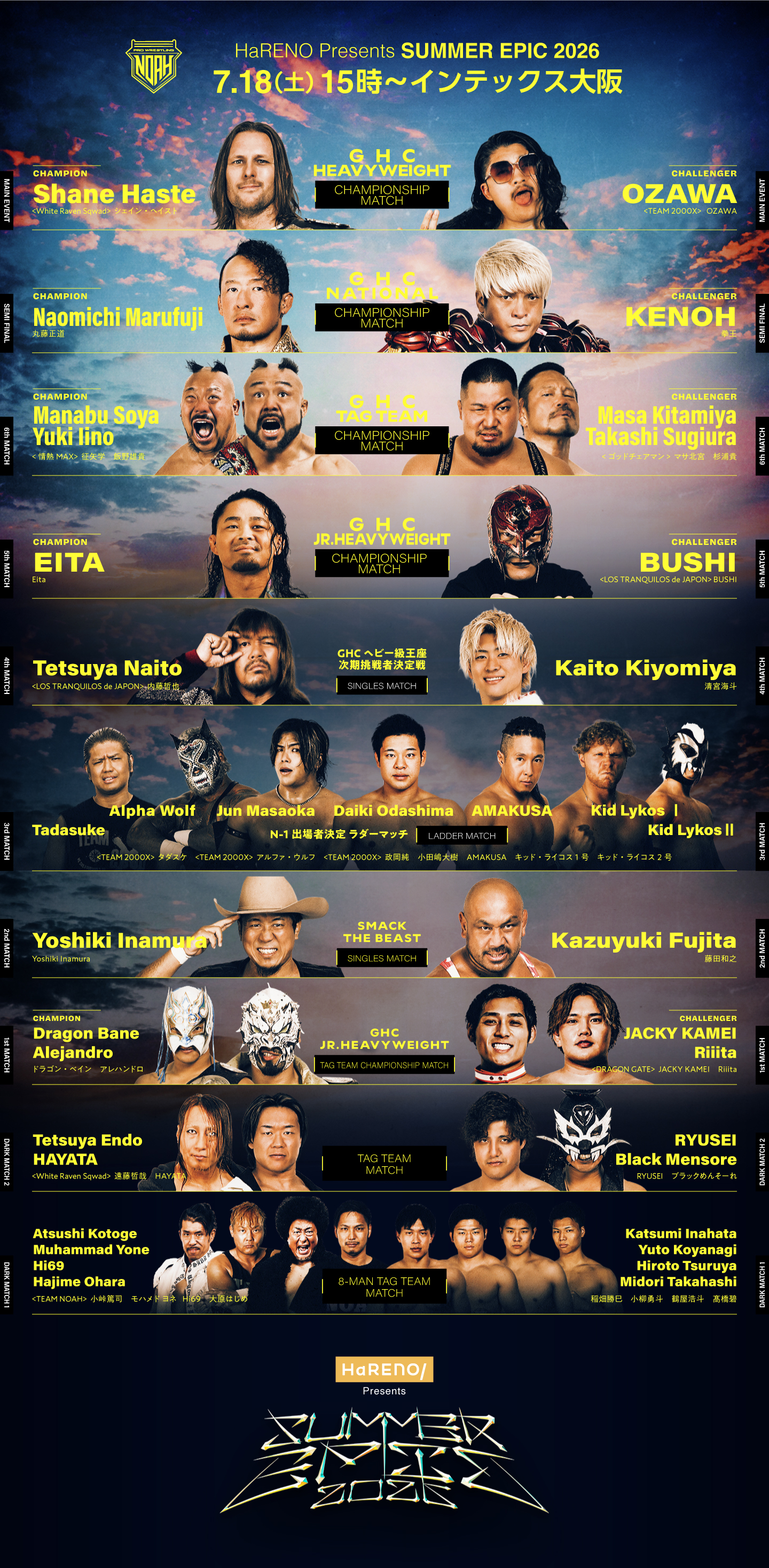 プロレスリング・ノア＜大阪大会＞ | チケットぴあ[スポーツ プロレス