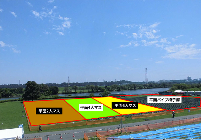 平面席の座席イメージ