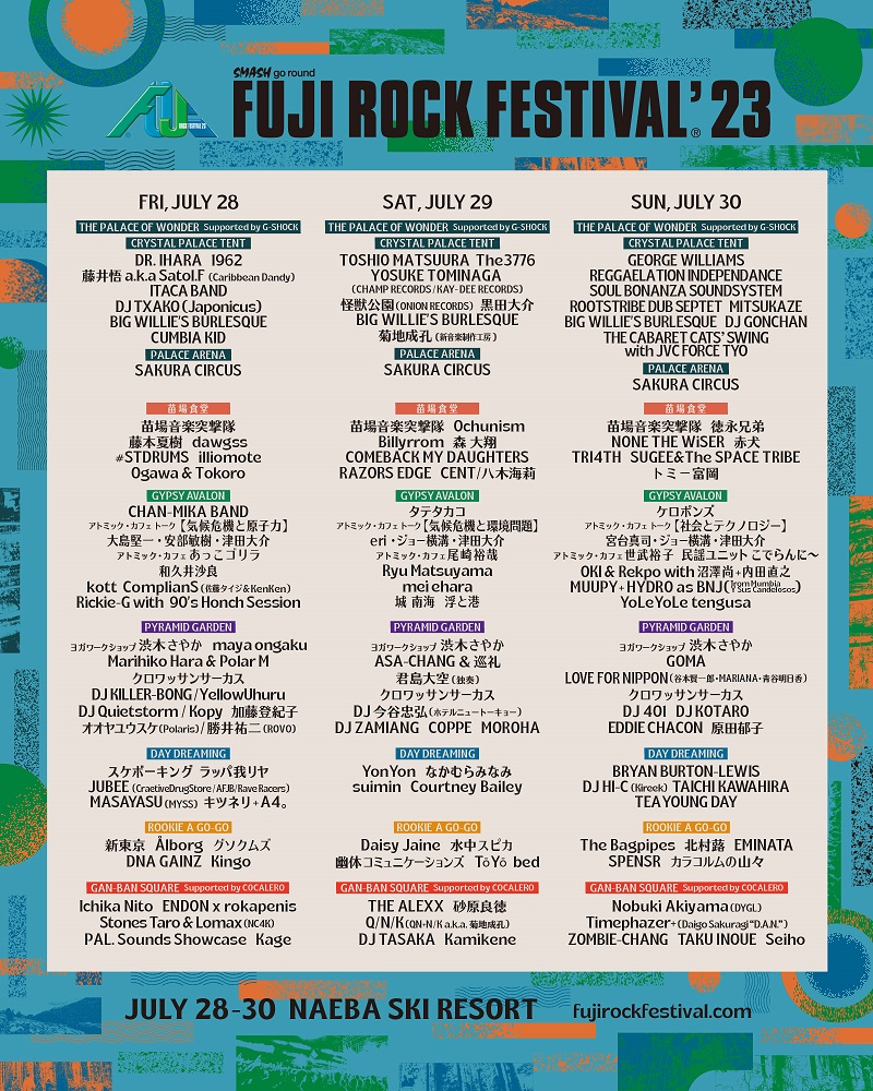 FUJI ROCK FESTIVAL '23（フジロックフェスティバル） | チケットぴあ