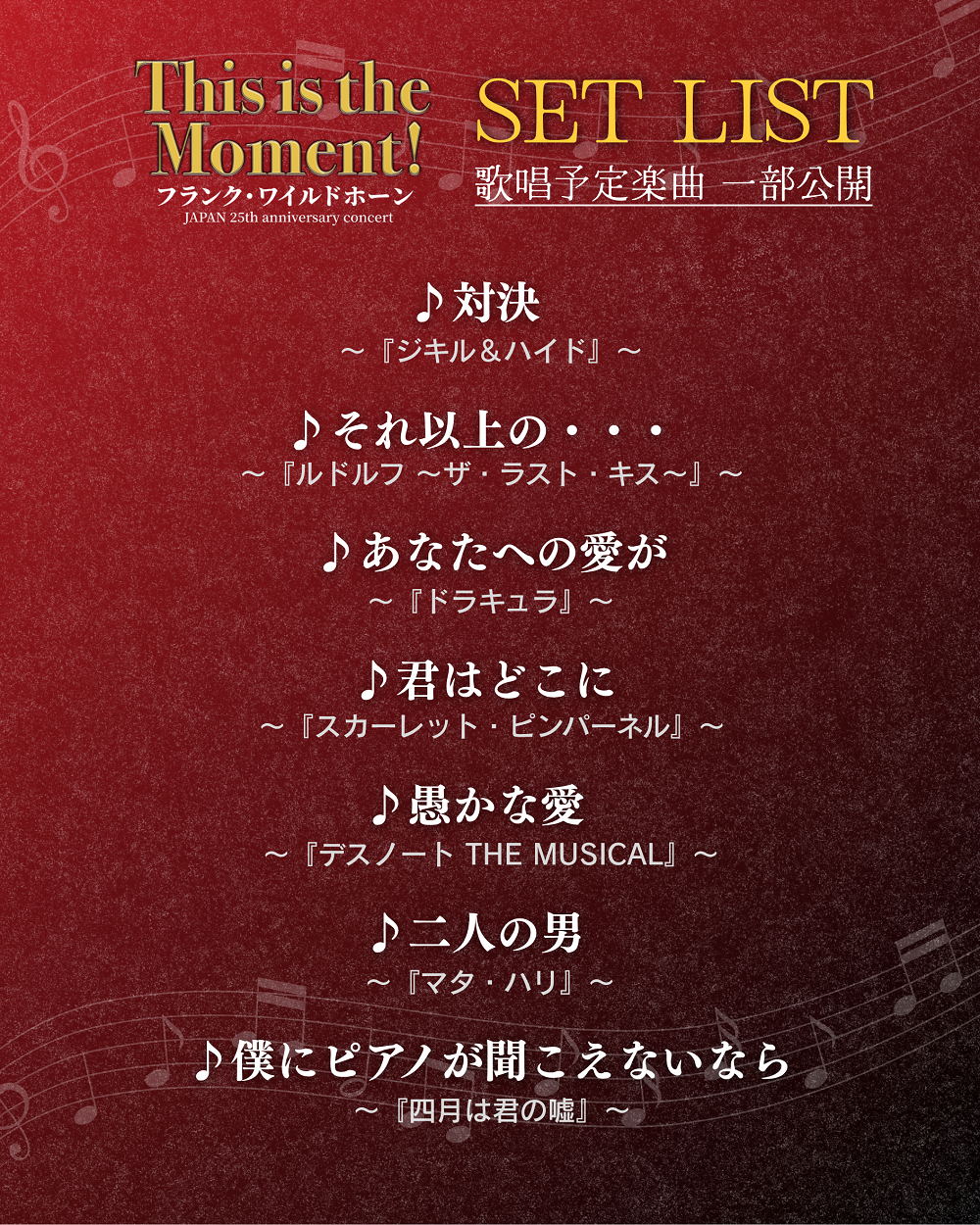 This is the Moment！～フランク・ワイルドホーン JAPAN 25th