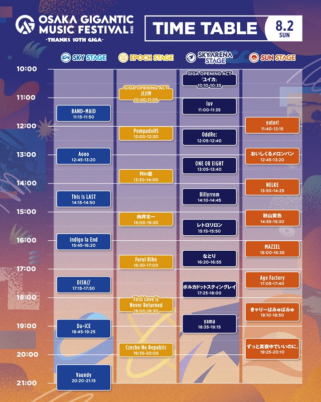 OSAKA GIGANTIC MUSIC FESTIVAL 2026 -THANKS 10TH GIGA- | チケット