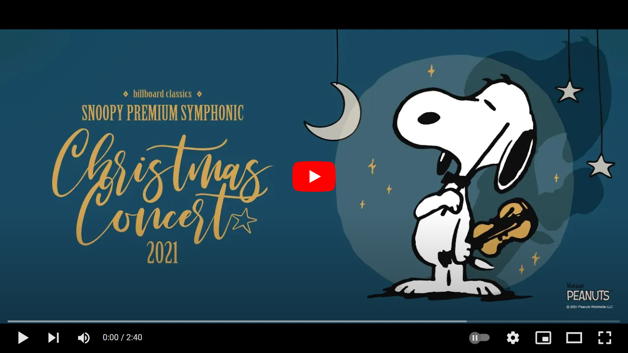 Billboard Classics Snoopy Premium Symphonic Christmas Concert 21 チケットぴあ 音楽 J Pop Rockのチケット購入 予約